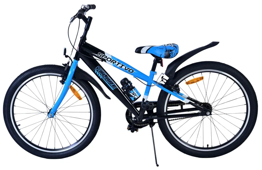 Volare Sportivo Kinderfiets – Jongens – 24 inch – Zwart Blauw – Twee Handremmen — foto 9