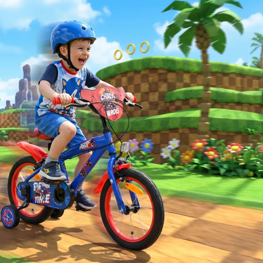 Turbo Crew Kinderfiets – Jongens – 12 inch – Blauw Rood – Twee handremmen — foto 12