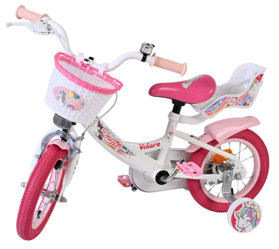Volare Unicorn Kinderfiets – Meisjes – 12 inch – Wit — foto 9