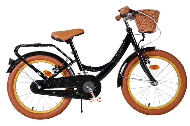 Volare Ashley Kinderfiets – Meisjes – 18 inch – Zwart – Twee handremmen