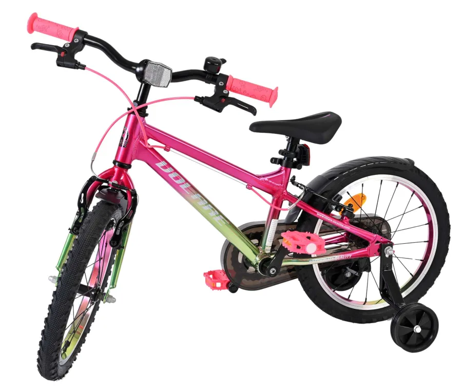 Volare Chrome Kinderfiets - Meisjes - 16 inch - Roze Groen - Twee Handremmen — foto 8