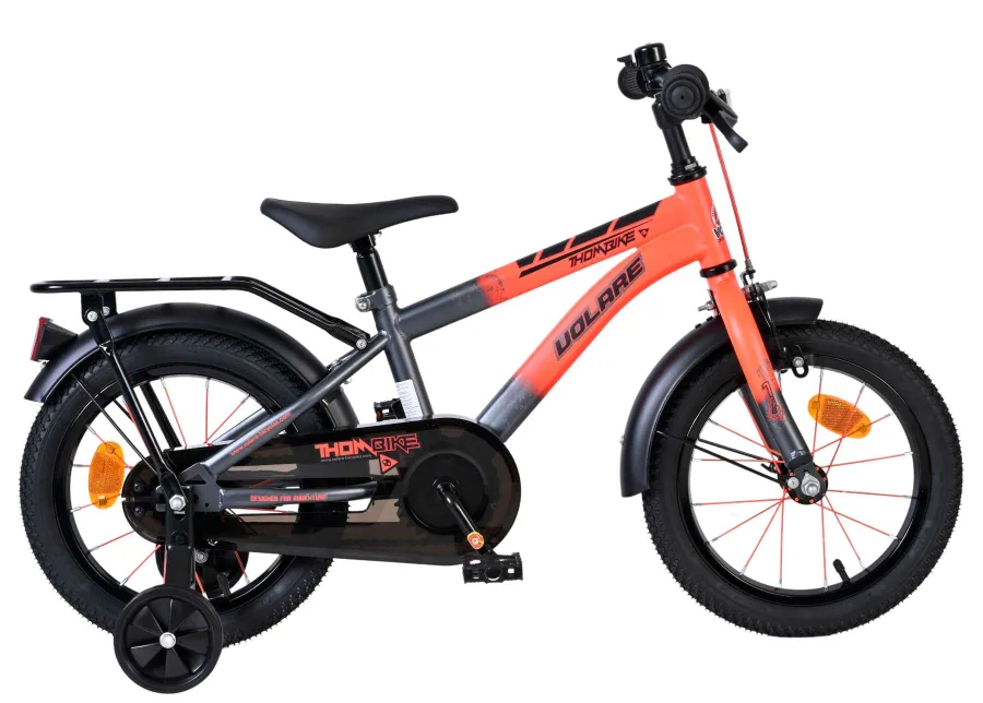 Volare Thombike Kinderfiets – Jongens – 14 inch – Oranje/Grijs — foto 13