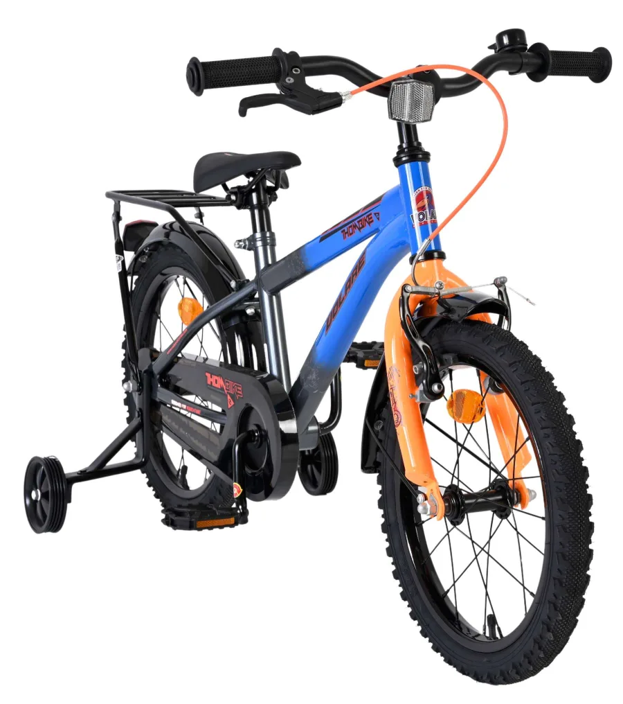 Volare Thombike Kinderfiets – Jongens – 16 inch – Blauw/Oranje — foto 5