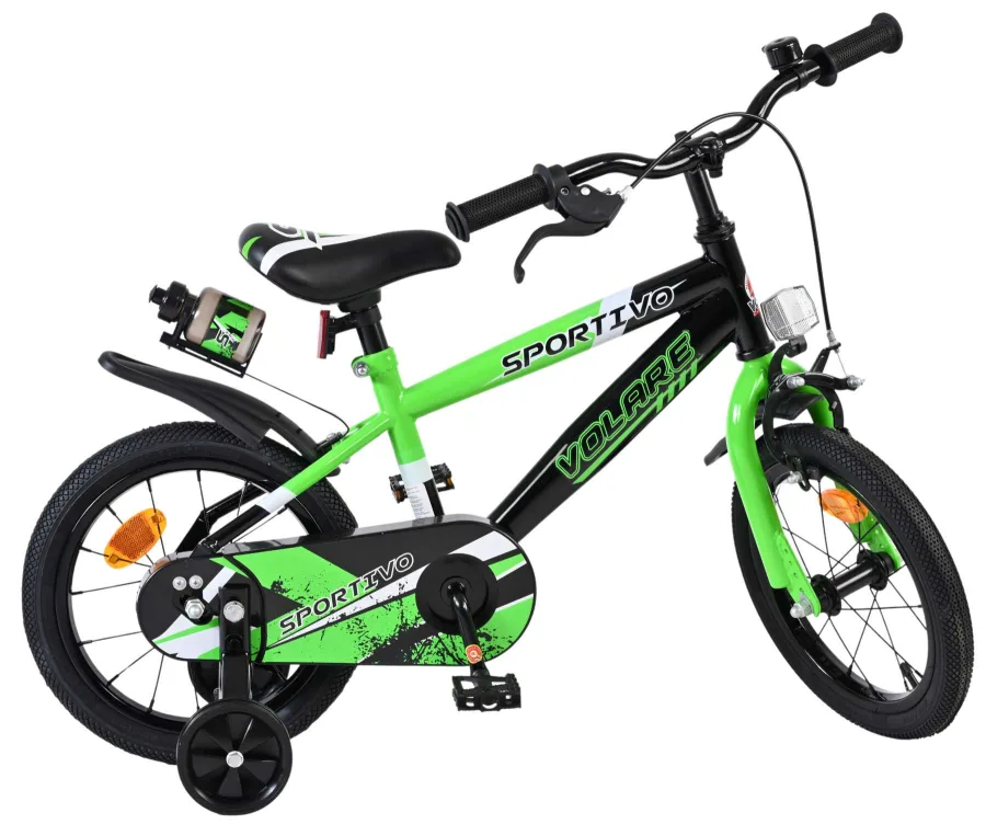 Volare Sportivo Kinderfiets – Jongens – 14 inch – Groen Zwart — foto 12