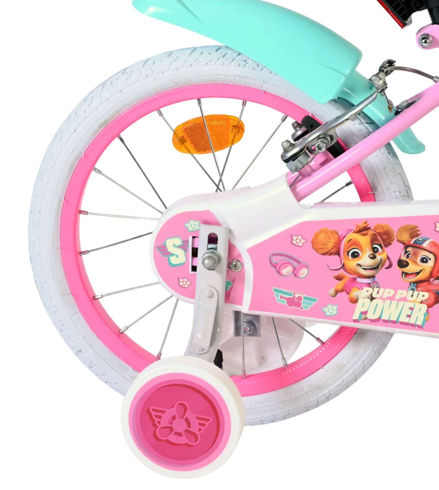 Paw Patrol Kinderfiets – Meisjes – 16 inch – Roze – Twee handremmen — foto 2