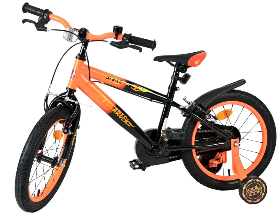 Volare Strike Kinderfiets – Jongens – 16 inch – Zwart Oranje – Twee Handremmen — foto 9