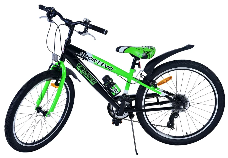 Volare Sportivo Kinderfiets – Jongens – 24 inch – 7 Speed – Zwart Groen — foto 11