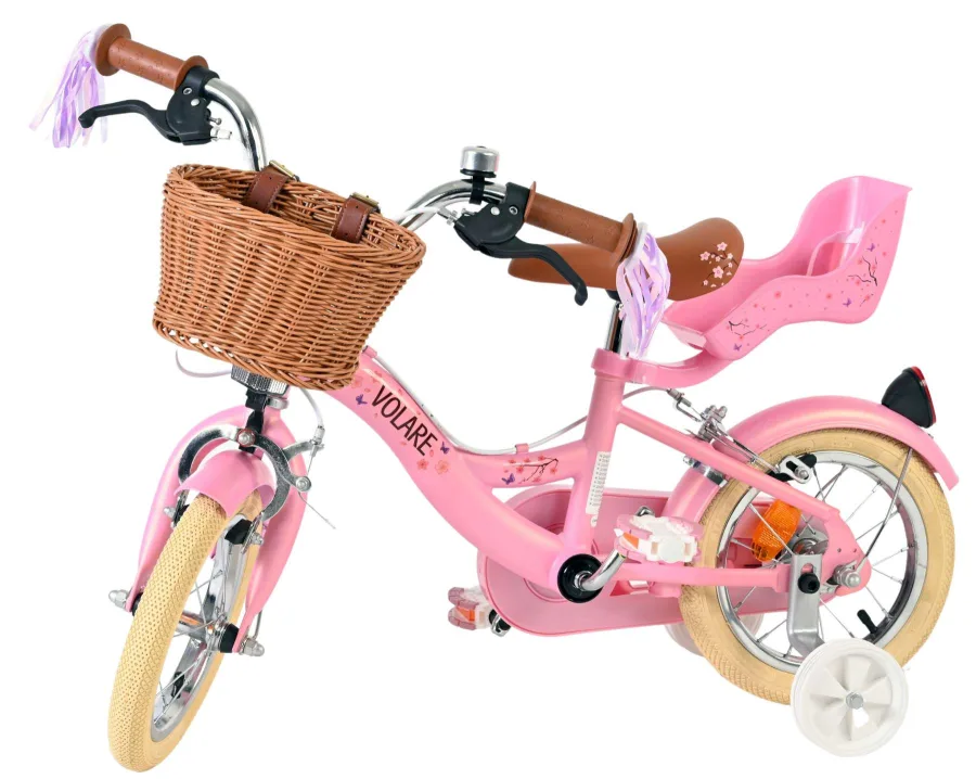 Volare Blossom Kinderfiets – Meisjes – 12 inch – Roze – Twee handremmen — foto 8
