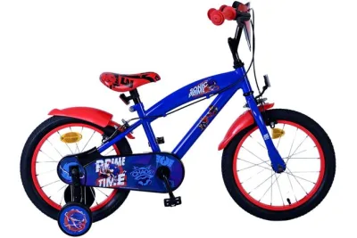 Turbo Crew Kinderfiets – Jongens – 16 inch – Blauw Rood – Twee handremmen