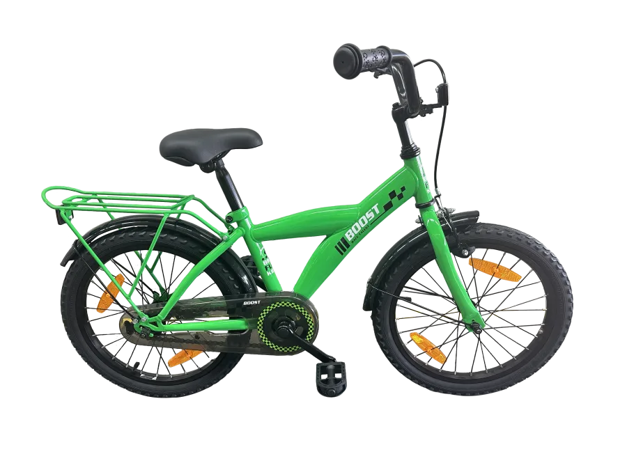 Kinderfiets Bikefun Boost 18 inch met remnaaf - Groen