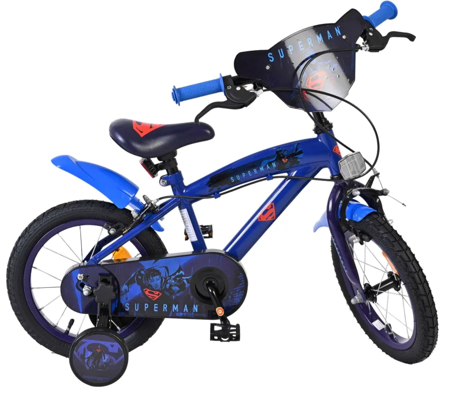 Superman Kinderfiets – Jongens – 14 inch – Blauw – Twee handremmen — foto 12