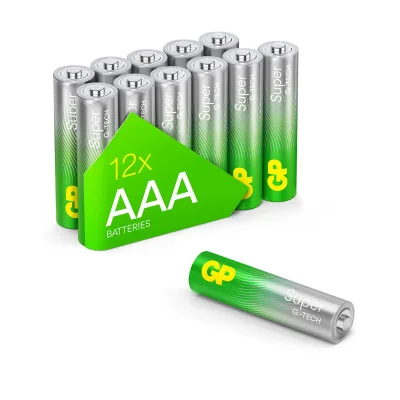 Super Alkaline AAA-batterijen 12PK