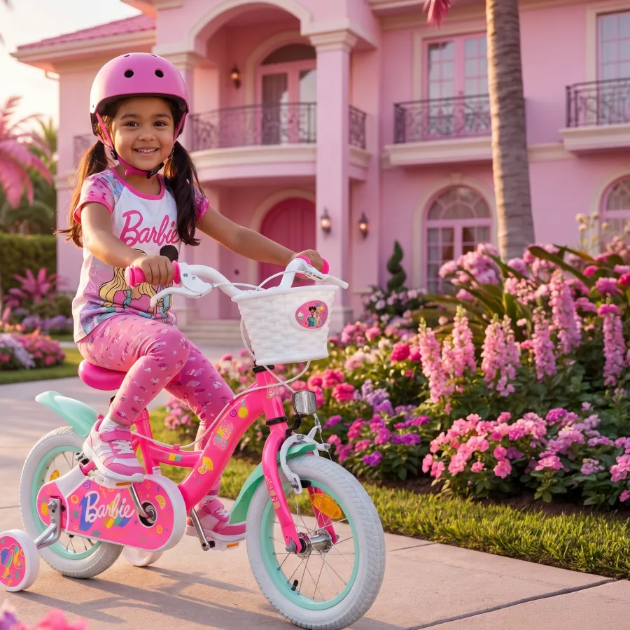 Barbie Kinderfiets – Meisjes – 14 inch – Roze – Twee handremmen — foto 15