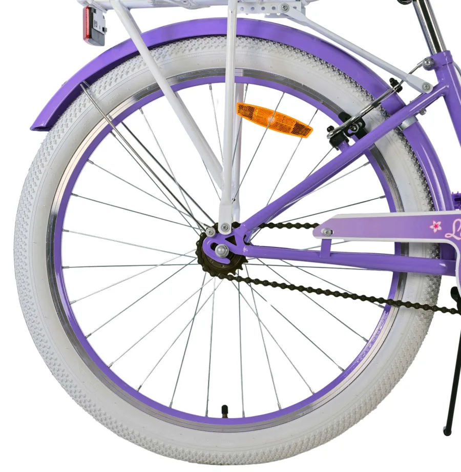 Volare Lovely Kinderfiets – Meisjes – 24 inch – Paars – Twee handremmen — foto 12