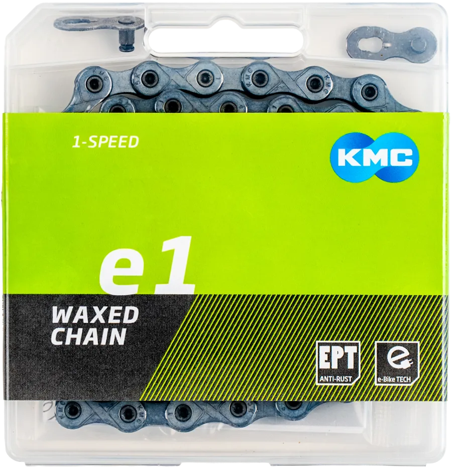 Fietsketting KMC E1 EPT Waxed - zilver — foto 2