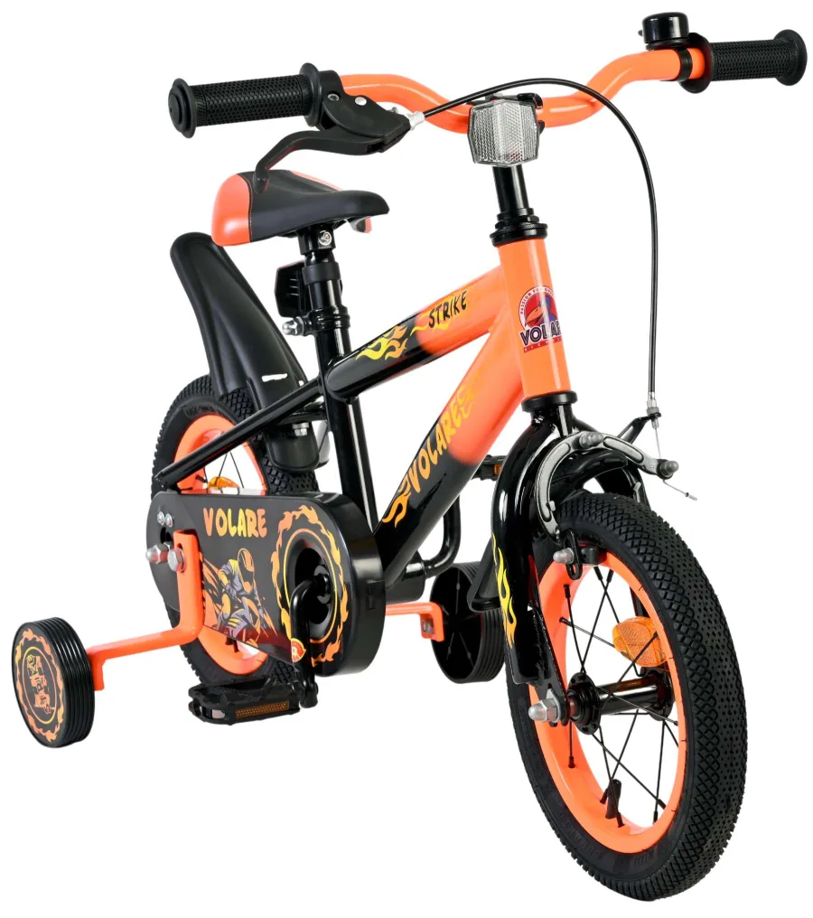 Volare Strike Kinderfiets – Jongens – 12 inch – Zwart Oranje — foto 6