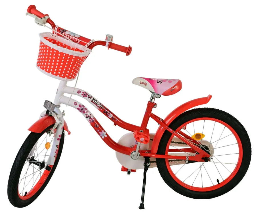 Volare Lovely Kinderfiets – Meisjes – 18 inch – Rood Wit — foto 10
