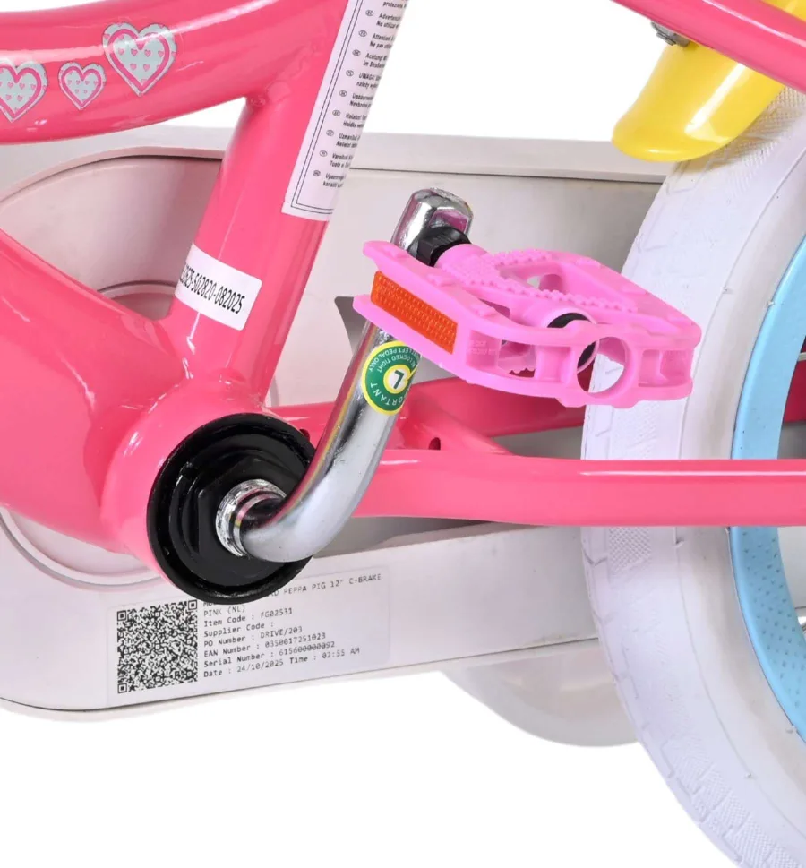 Peppa Kinderfiets – Meisjes – 12 inch – Roze — foto 11