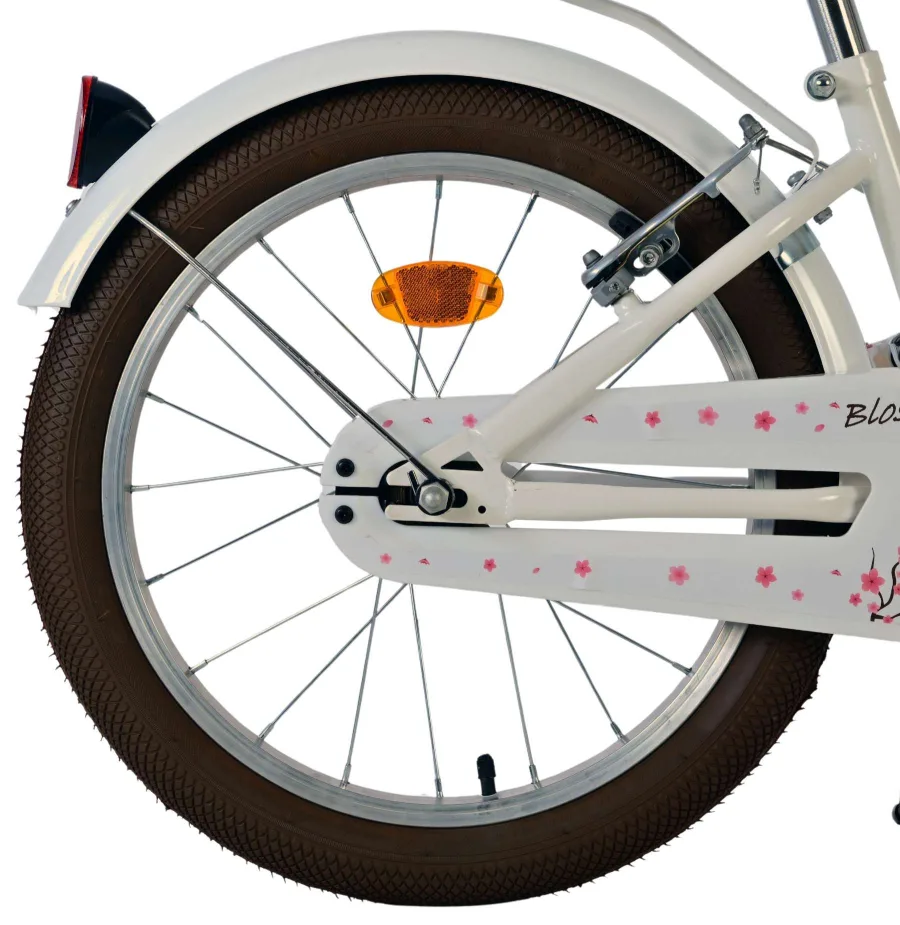 Volare Blossom Kinderfiets – Meisjes – 18 inch – Wit – Twee handremmen — foto 3
