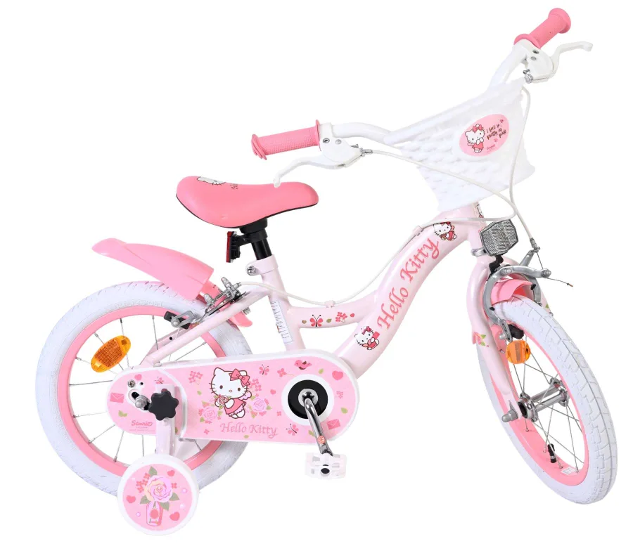 Hello Kitty Kinderfiets – Meisjes – 14 inch – Roze – Twee handremmen — foto 2