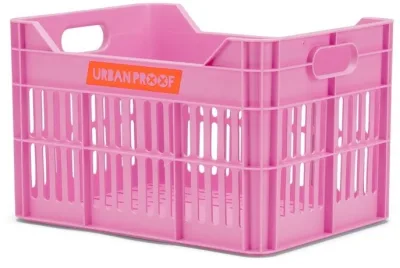 Gerecyclede Fietskrat Urban Proof Junior 15 Liter - Felroze