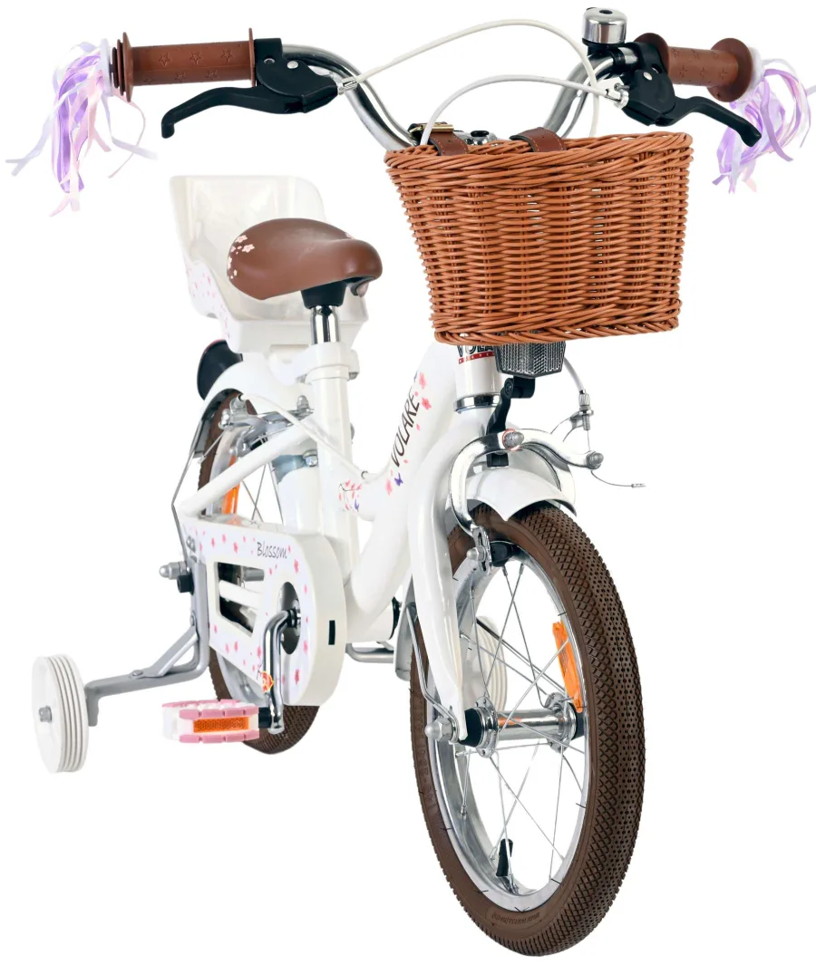 Volare Blossom Kinderfiets – Meisjes – 14 inch – Wit – Twee Handremmen — foto 7