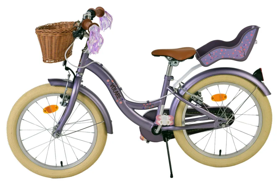Volare Blossom Kinderfiets – Meisjes – 18 inch – Paars – Twee Handremmen — foto 10