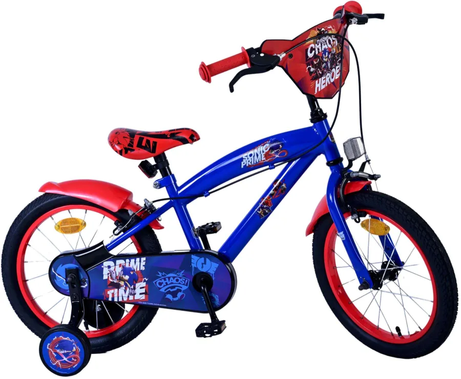 Turbo Crew Kinderfiets – Jongens – 16 inch – Blauw Rood – Twee handremmen — foto 2