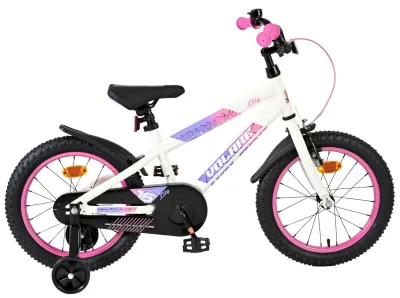 Volare Lily Children's bike – Girls – 16 inch – White Pink Purple