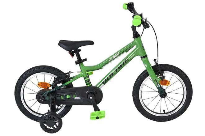 Volare Venom Kinderfiets – Jongens – 14 inch – Groen – Twee handremmen