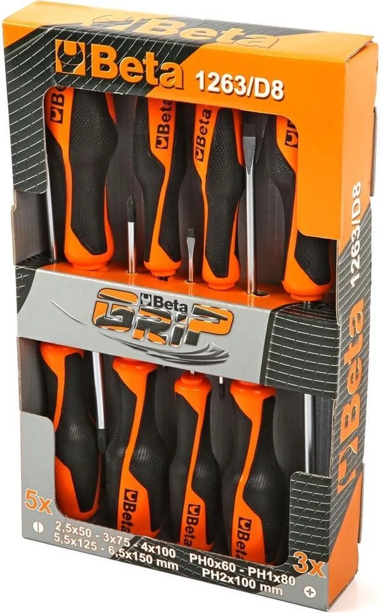 Schroevendraaierset Beta Tools 01263/D8 - 8 delig