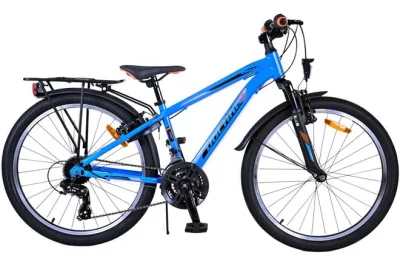 Volare Cross Kinderfiets – Jongens – 24 inch – Blauw – 18 versnellingen – Twee handremmen