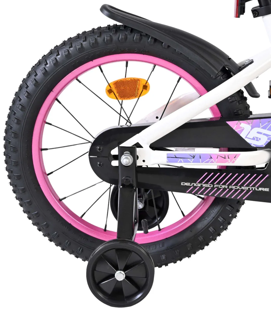 Volare Lily Kinderfiets – Meisjes – 16 inch – Wit Roze Paars — foto 2