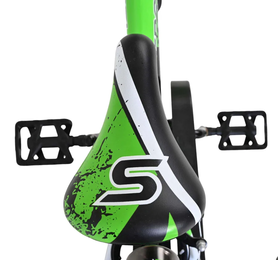 Volare Sportivo Kinderfiets – Jongens – 12 inch – Groen Zwart – Twee Handremmen — foto 6