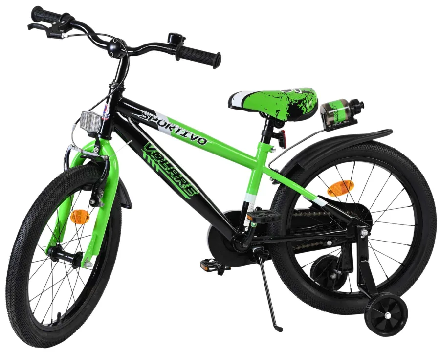 Volare Sportivo Kinderfiets – Jongens – 18 inch – Groen Zwart — foto 10