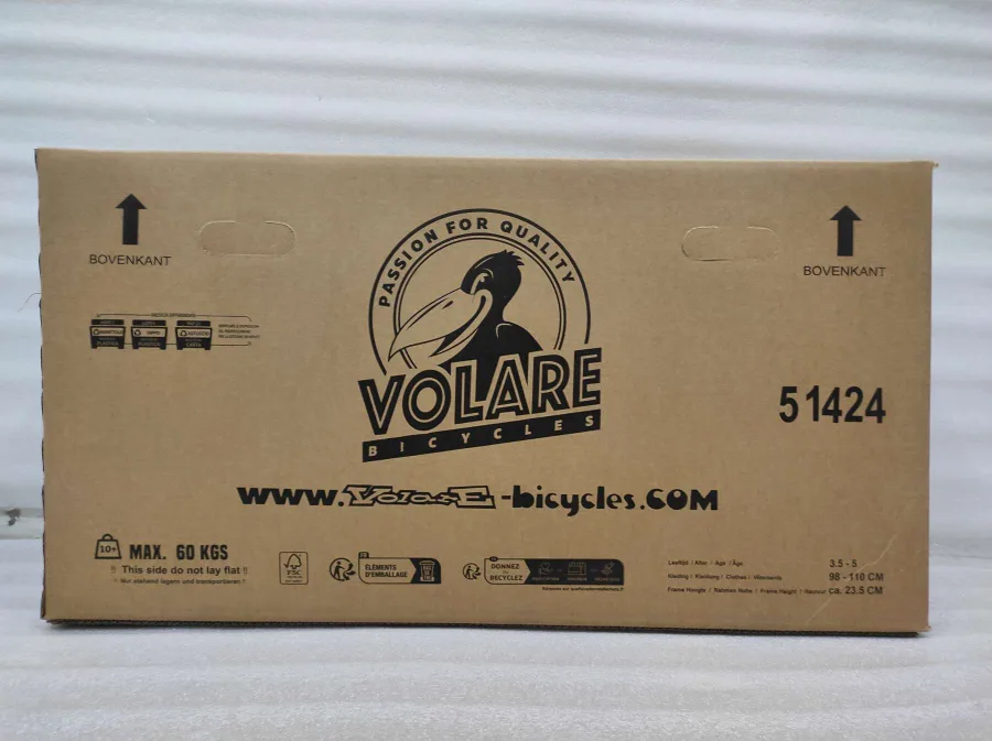 Volare Strike Kinderfiets – Jongens – 14 inch – Zwart Oranje — foto 14