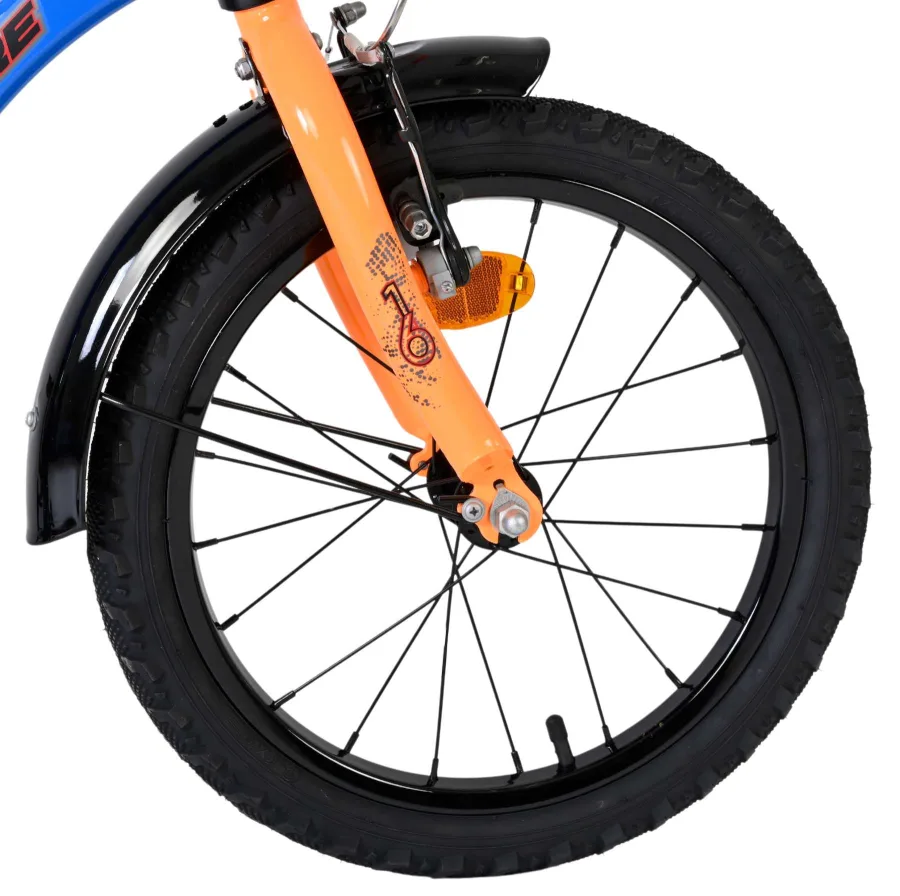 Volare Thombike Kinderfiets – Jongens – 16 inch – Blauw/Oranje — foto 3