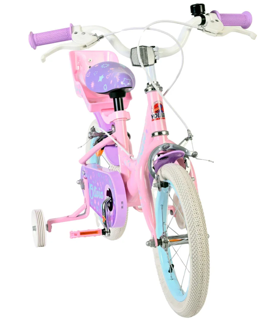 Volare Olivia Kinderfiets – Meisjes – 14 inch – Roze – Twee Handremmen — foto 6