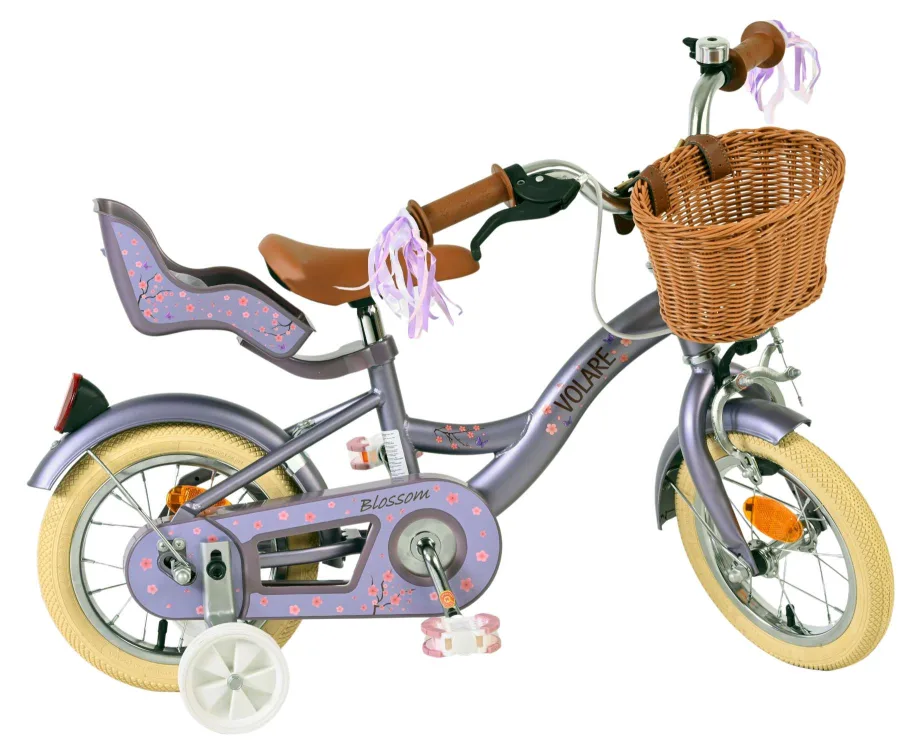Volare Blossom Kinderfiets – Meisjes – 12 inch – Paars — foto 12
