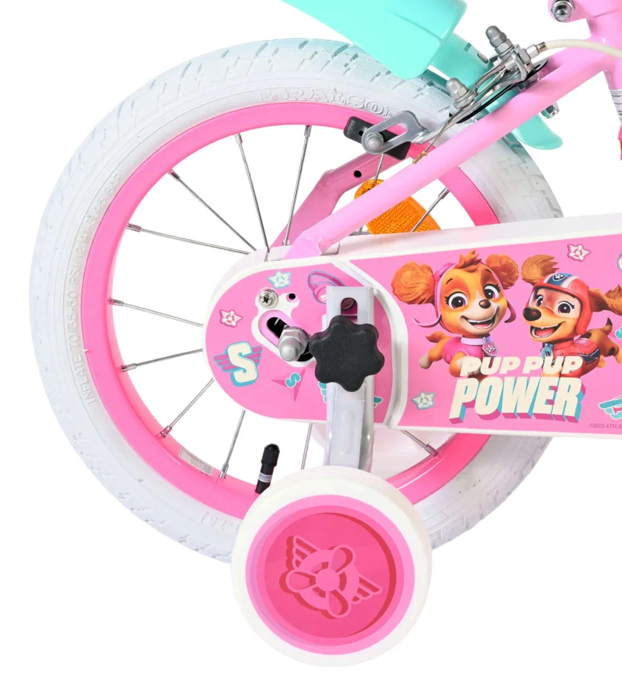 Paw Patrol Kinderfiets – Meisjes – 14 inch – Roze – Twee handremmen — foto 2