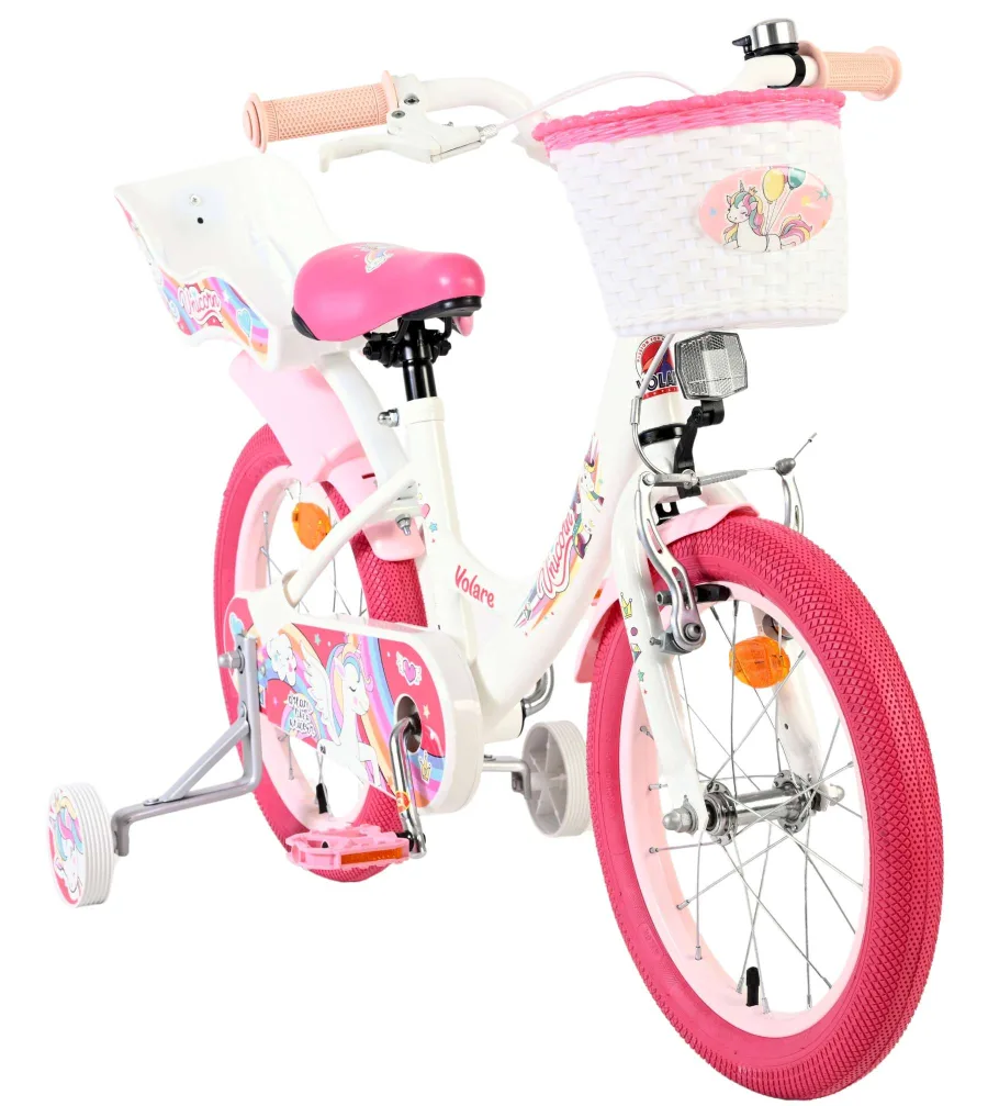 Volare Unicorn Kinderfiets – Meisjes – 16 inch – Wit — foto 6