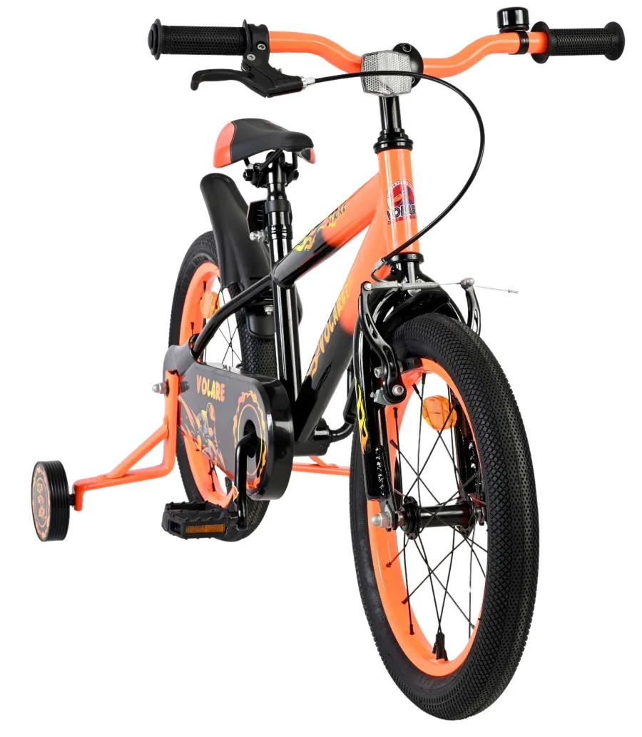 Volare Strike Kinderfiets – Jongens – 16 inch – Zwart Oranje — foto 6