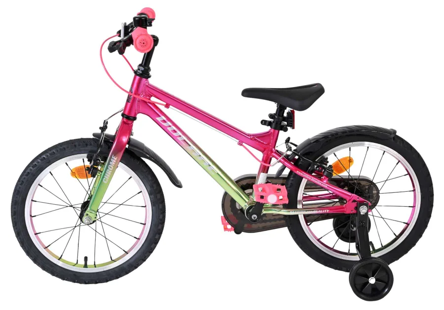 Volare Chrome Kinderfiets - Meisjes - 16 inch - Roze Groen - Twee Handremmen — foto 7