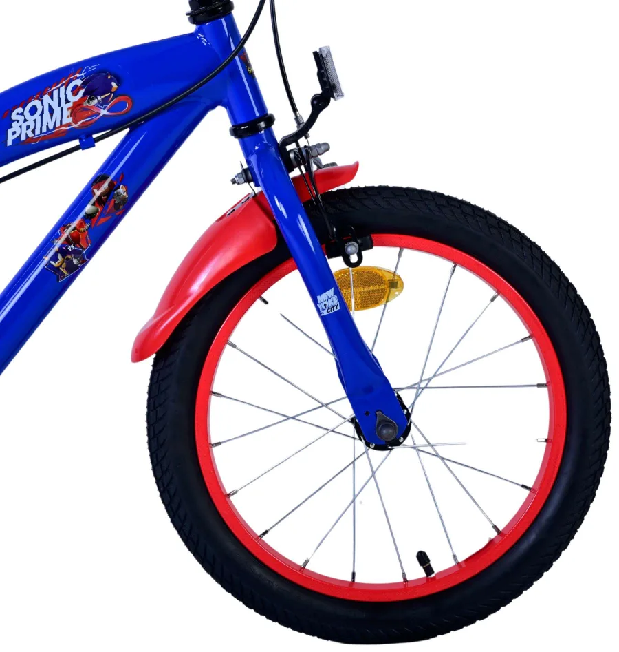 Turbo Crew Kinderfiets – Jongens – 16 inch – Blauw Rood – Twee handremmen — foto 4