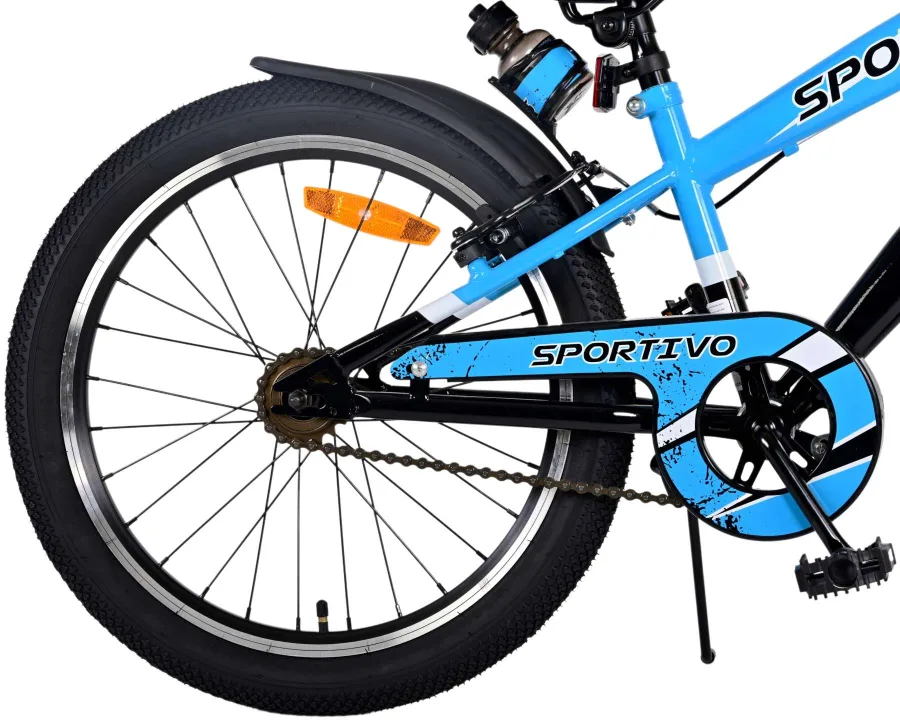 Volare Sportivo Kinderfiets – Jongens – 20 inch – Blauw – Twee handremmen — foto 3