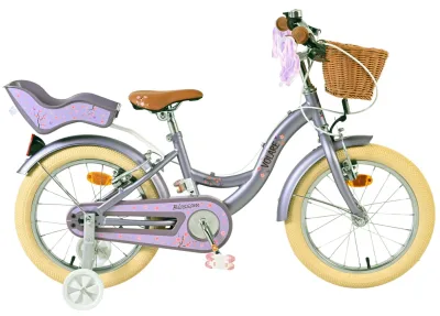 Volare Blossom Children's bike – Girls – 16 inch – Purple – Two hand brakes