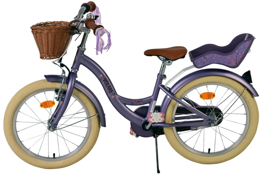 Volare Blossom Kinderfiets – Meisjes – 18 inch – Paars — foto 10