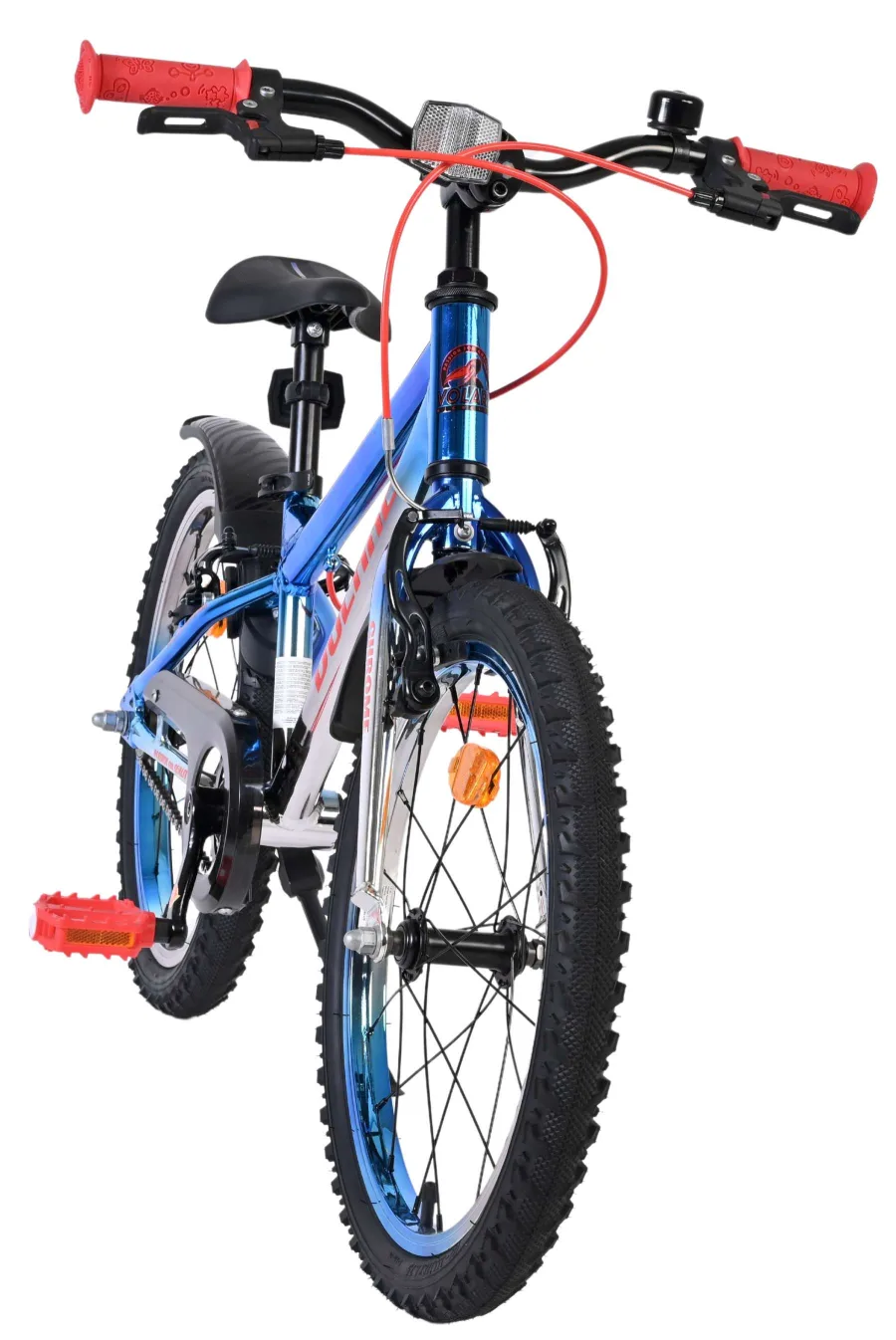 Volare Chrome Kinderfiets - Jongens - 18 inch - Blauw Zilver - Twee handremmen — foto 5