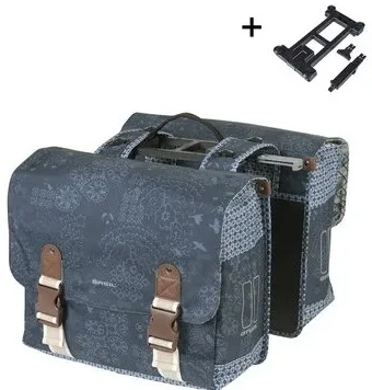 Dubbele fietstas Basil Bohème MIK 35 liter indigo blauw — foto 6