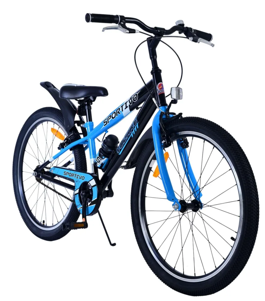 Volare Sportivo Kinderfiets – Jongens – 24 inch – Zwart Blauw – Twee Handremmen — foto 7